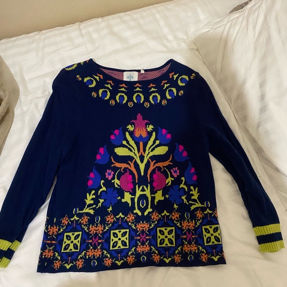 Anthropologie Floral Intarsia Sweatshirt - Picture 2 of 2